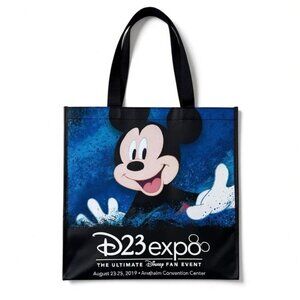 New D23 2019 Logo Mickey Mouse Disney+ Reusable Tote Bag